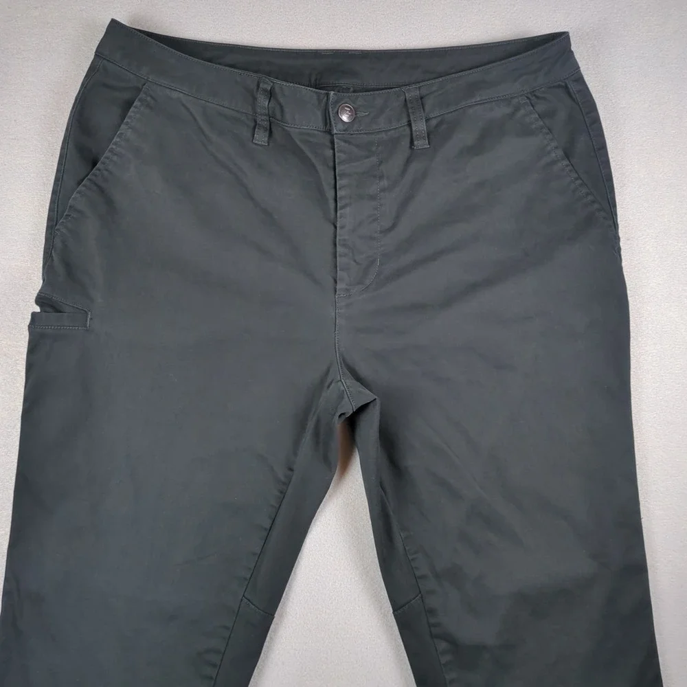 BYLT Stretch Chino Pants Mens 36x25 (34x25) Black Casual Pant Utility Pocket